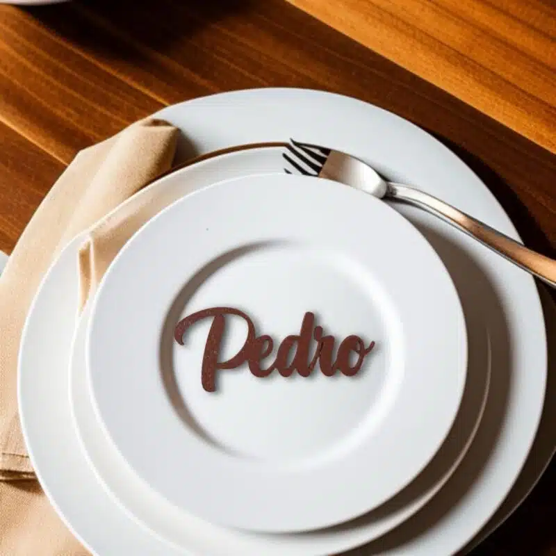 Marcadores de Mesa com Nome para Casamentos