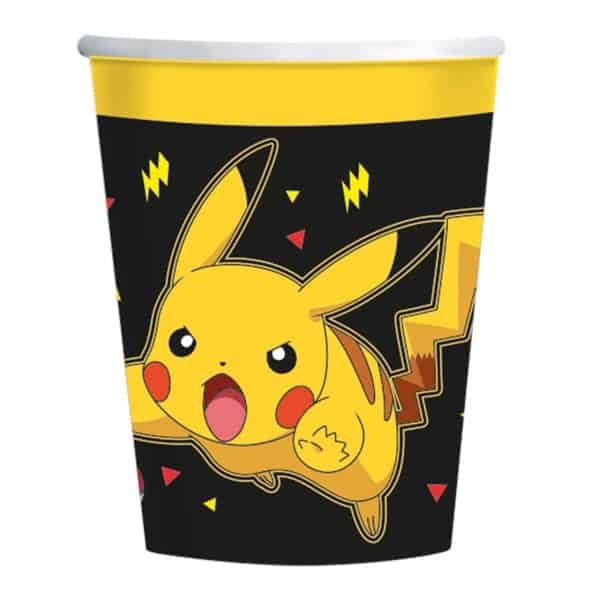 Copos Pokemon Pikachu 8 Unidades 237 ml