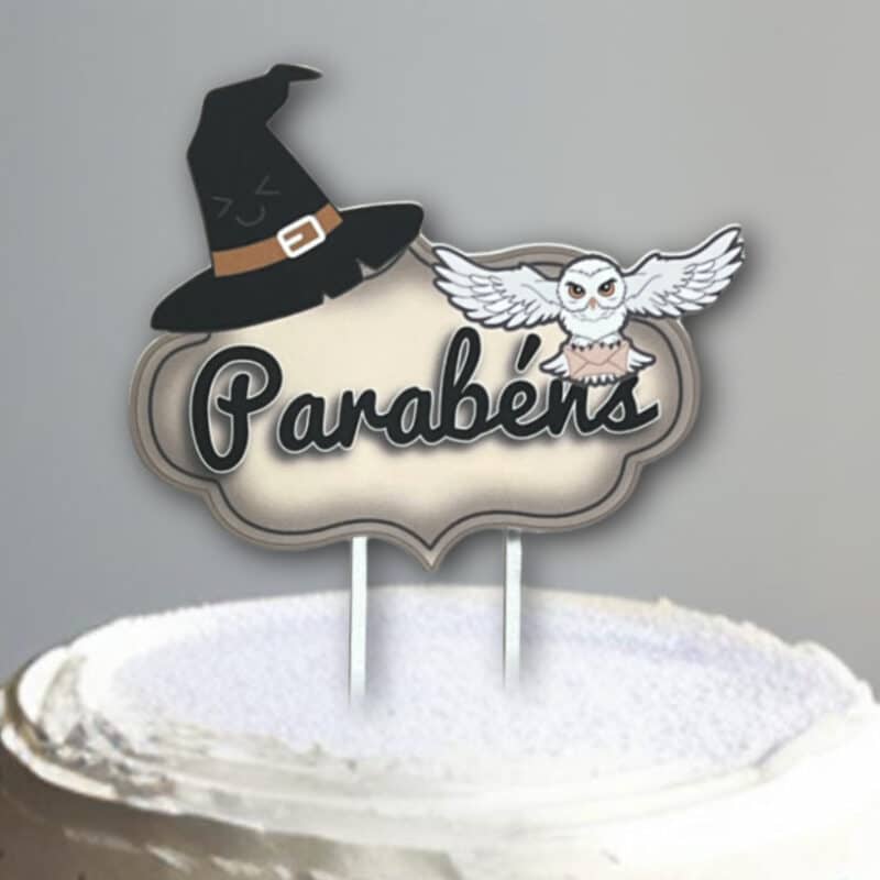 Topo de Bolo Harry Potter Personalizado de Papel