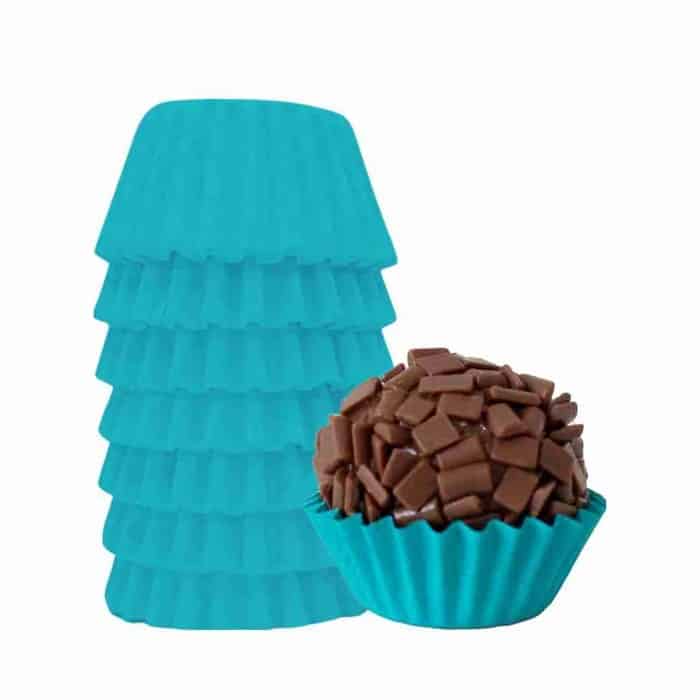 Forminhas de Brigadeiro N.05 Azul Turquesa - 100 Unidades