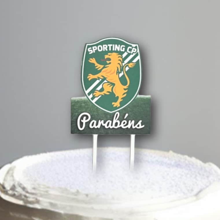 Topo de Bolo Sporting Personalizado de Papel