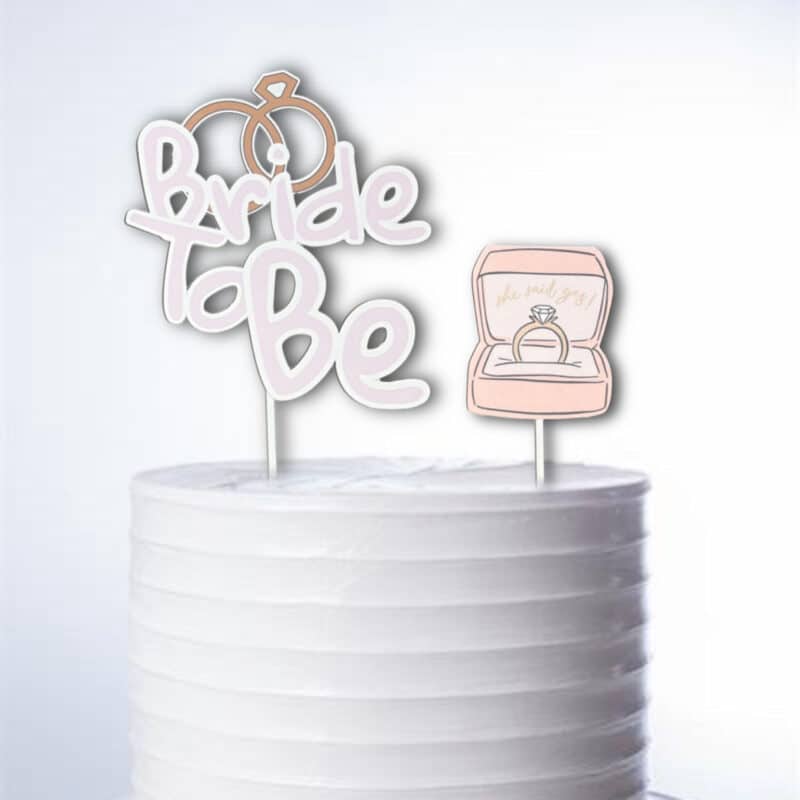 Topos de Bolo Bride to Be Personalizados de Papel