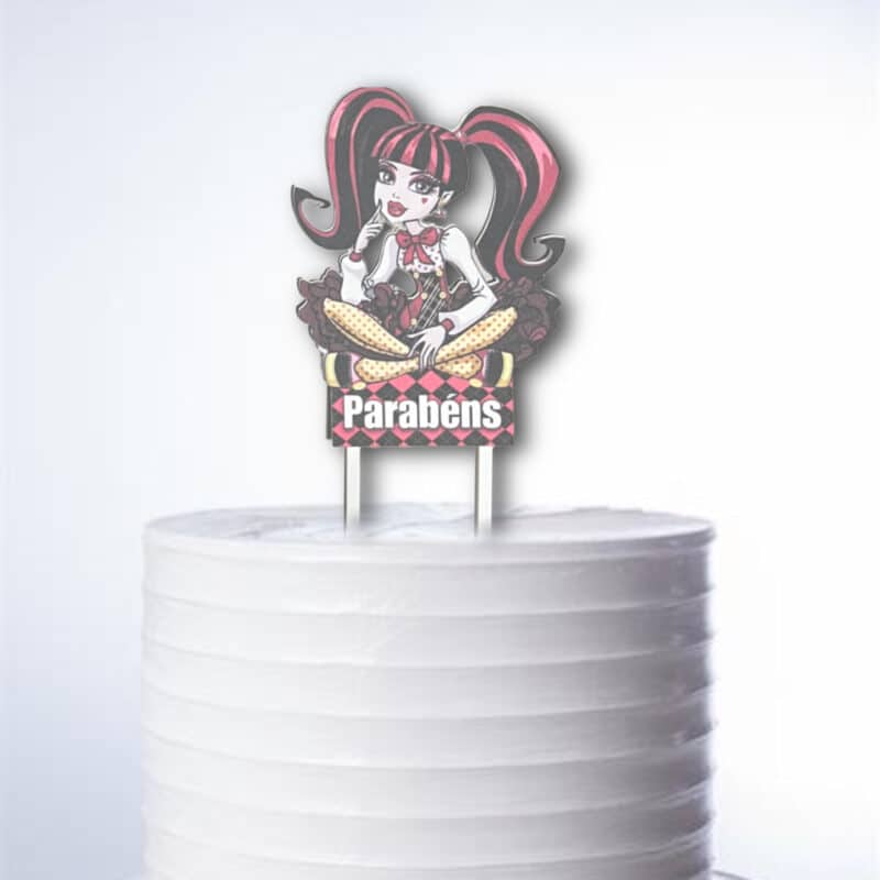 Topo de Bolo Monster High Personalizado de Papel