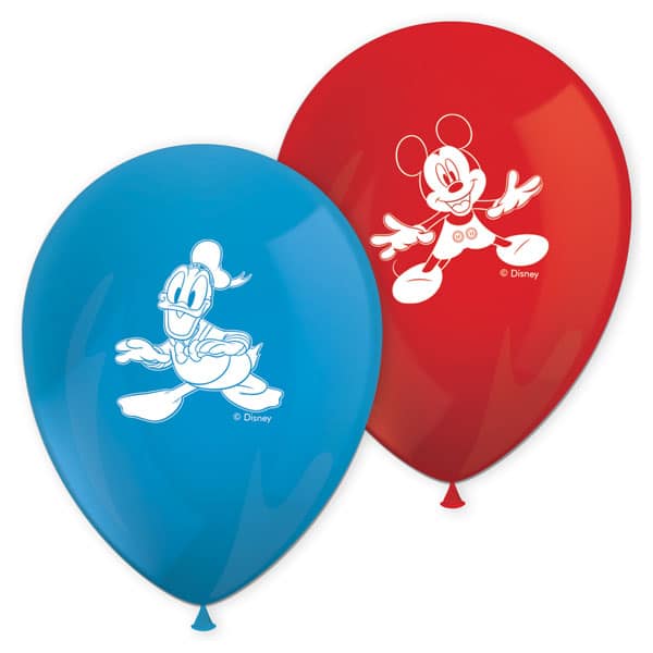 8 Balões do Mickey Latex 30 cm