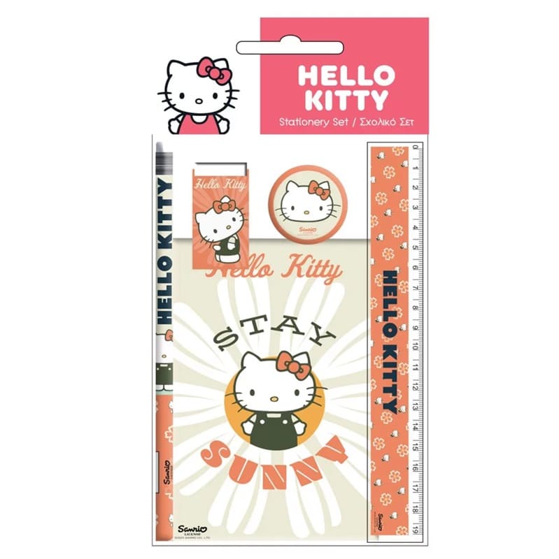 Conjunto Escolar da Hello Kitty de 5 Peças