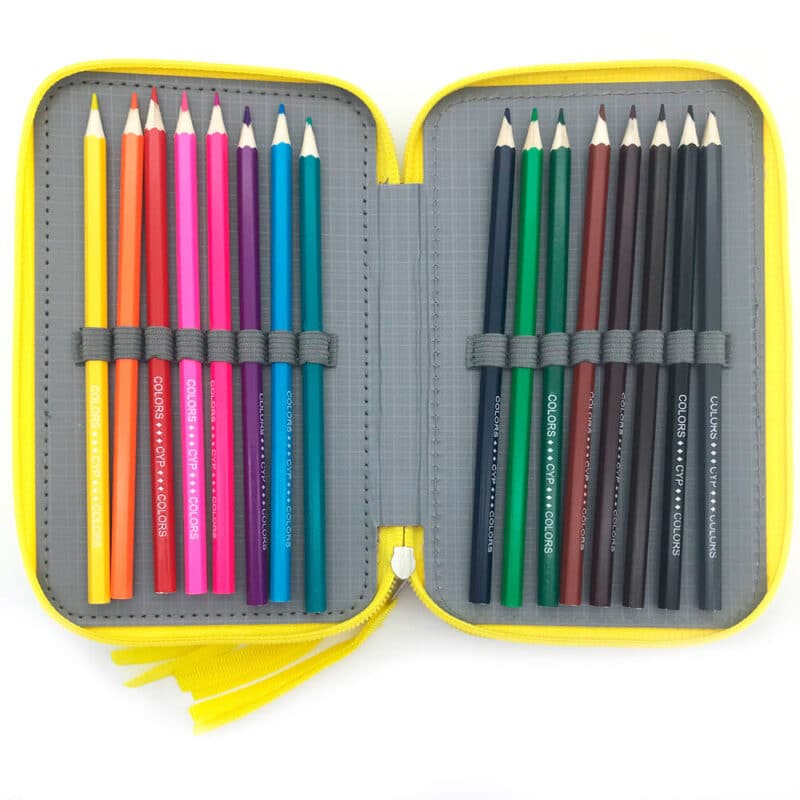 Estojo da Bluey e Bingo Escolar Triplo com 39 Peças 20 cm