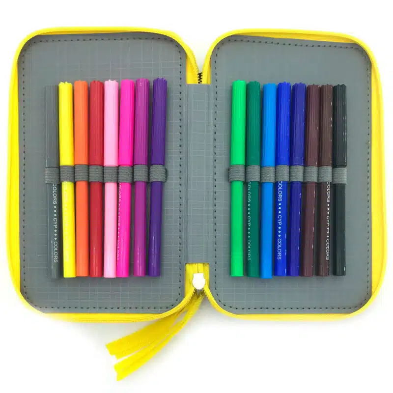 Estojo da Bluey e Bingo Escolar Triplo com 39 Peças 20 cm