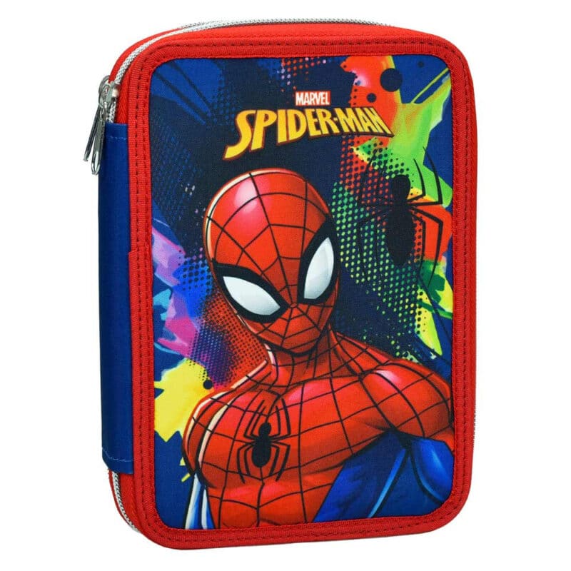 Estojo do Homem Aranha Escolar Duplo 20 cm