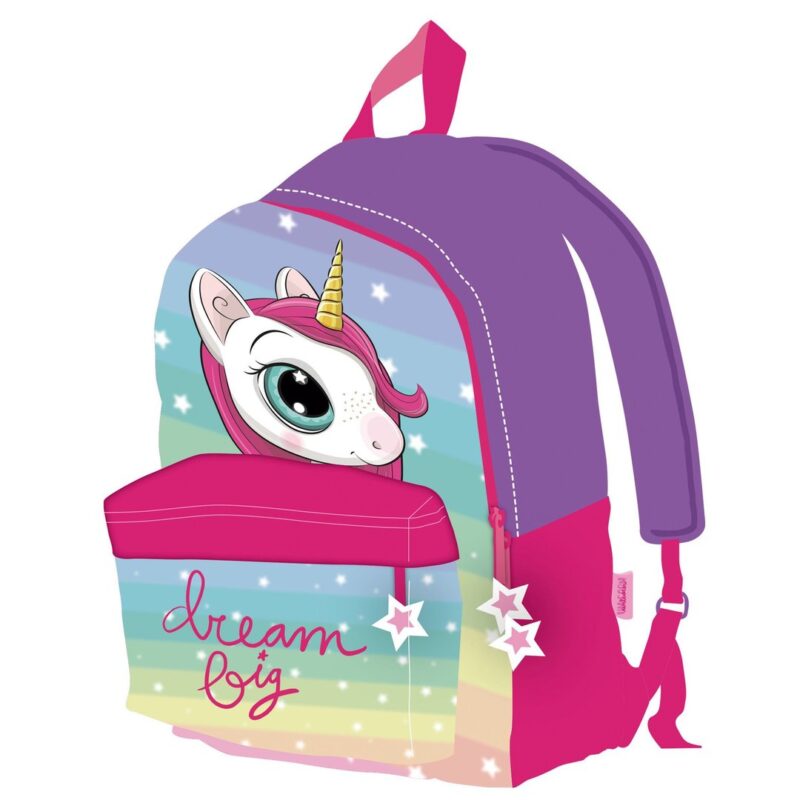 Mochila Unicórnio Escolar com 42 cm