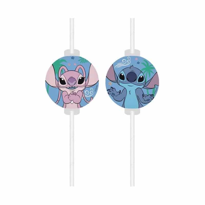 4 Palhinhas do Stitch em Papel