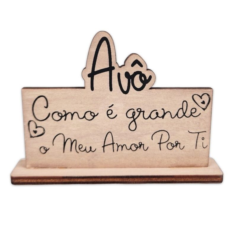 Placa em MDF com Mensagem para Avô 10 cm