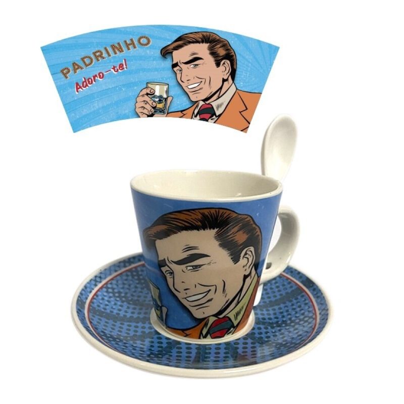 Chávena de Café com Colher Padrinho Adoro-te