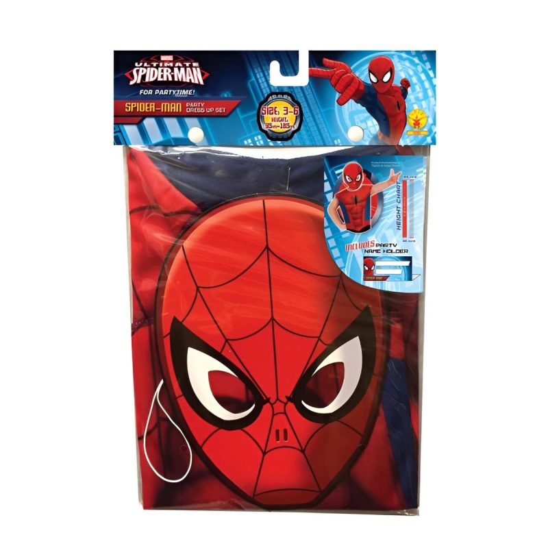 Disfarce de Homem Aranha Criança T-Shirt e Máscara 3 a 6 Anos