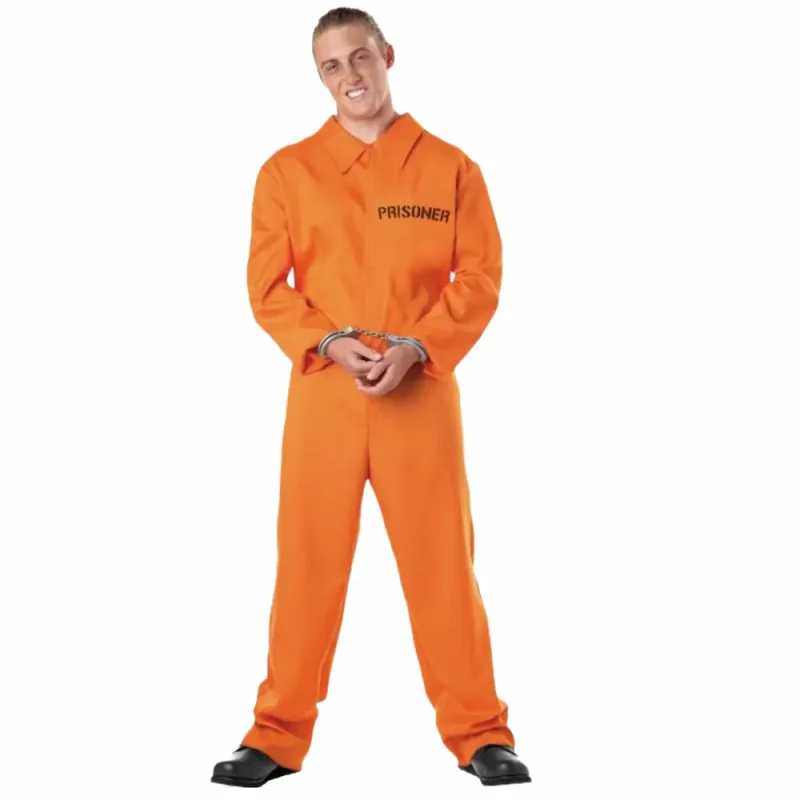 Fato de Prisioneiro Laranja Disfarce de Adulto L