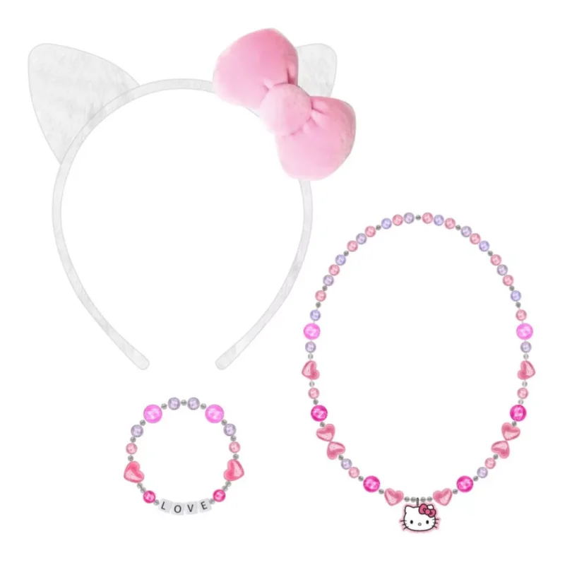 Conjunto de Bandolete e Acessórios da Hello Kitty