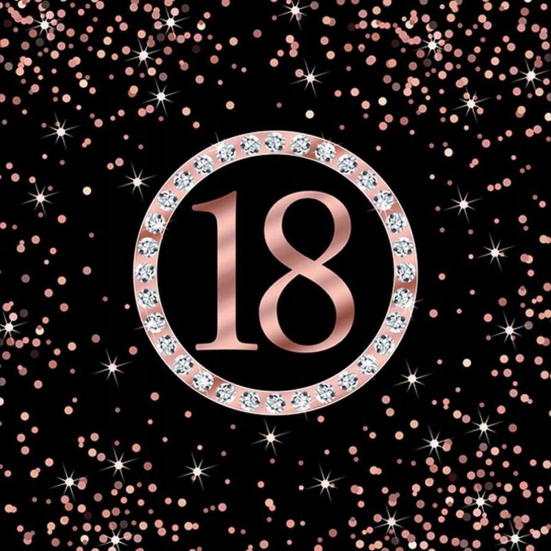20 Guardanapos 18 Anos Sparkles Rose Gold 33x33 cm