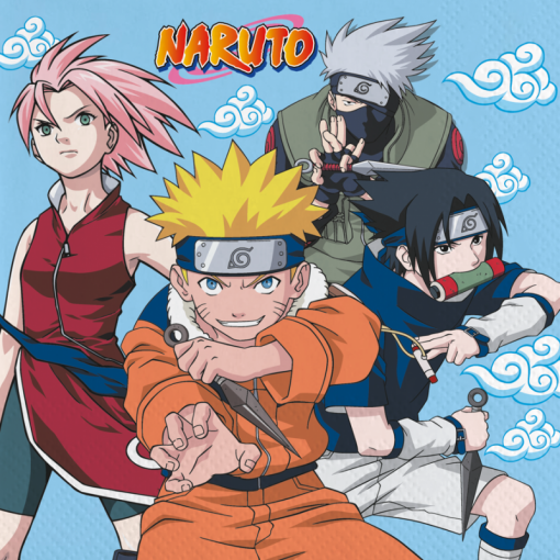 20 Guardanapos do Naruto Festa 33x33 cm