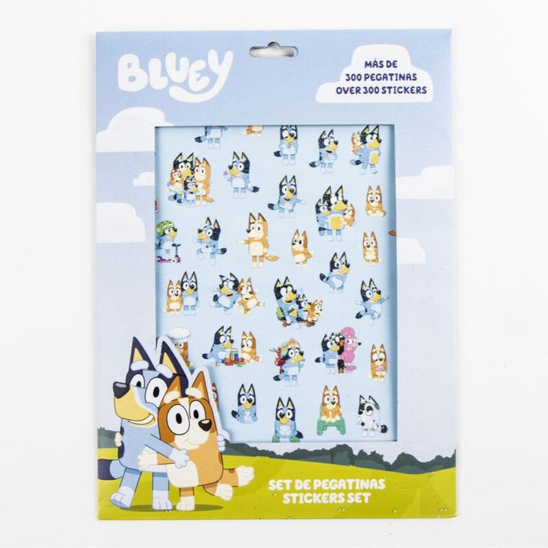 300 Autocolantes da Bluey e Amigos