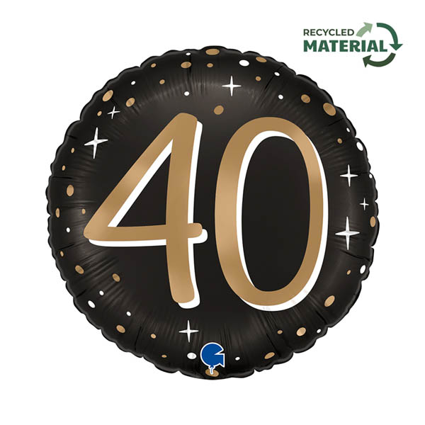 Balão Sparkle 40 Anos com 46 cm