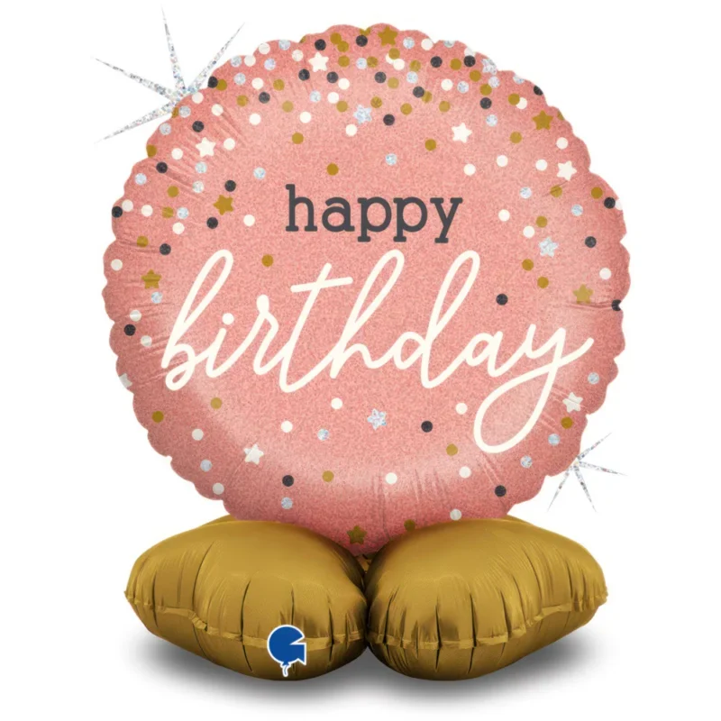 Balão Happy Birthday Holográfico Foil 41 cm