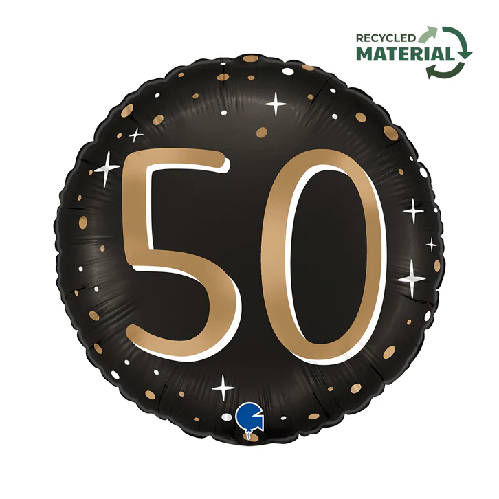 Balão Sparkle 50 Anos com 46 cm
