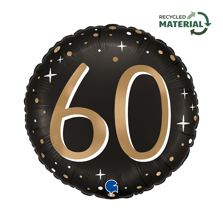 Balão Sparkle 60 Anos com 46 cm