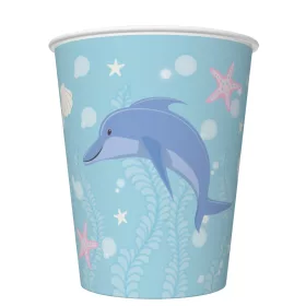 8 Copos Sereia em Papel 250 ml