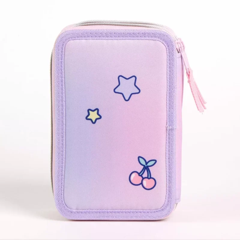 Estojo do Stitch Triplo com Material Escolar de 43 Peças 19 cm