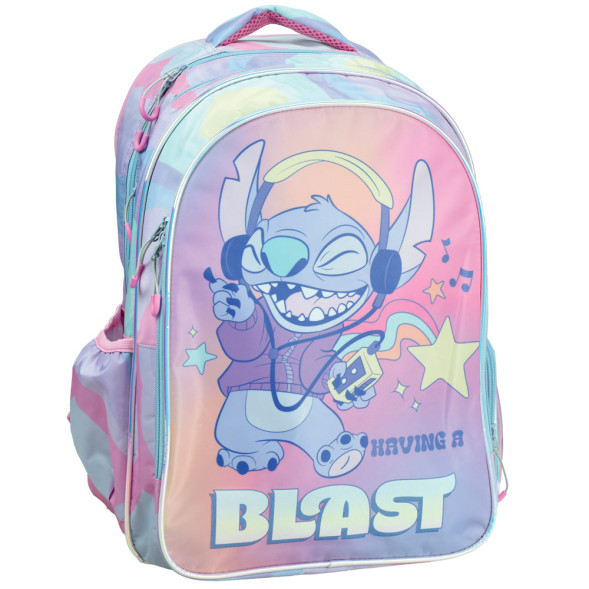 Mochila Escolar do Stitch Having a Blast 42 cm