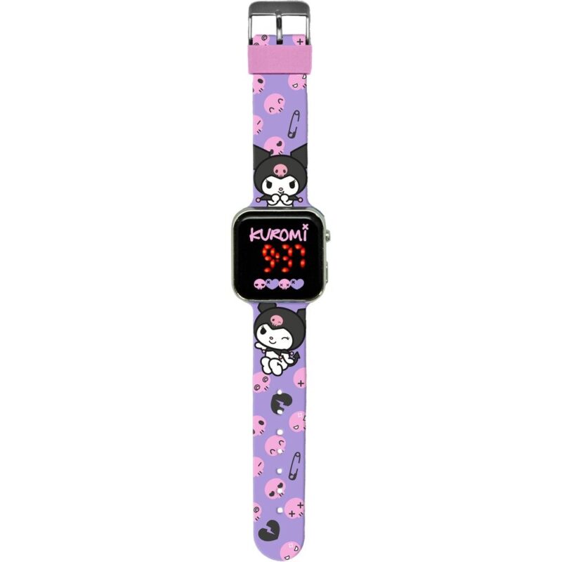 Relógio Digital da Kuromi Hello Kitty Led Criança