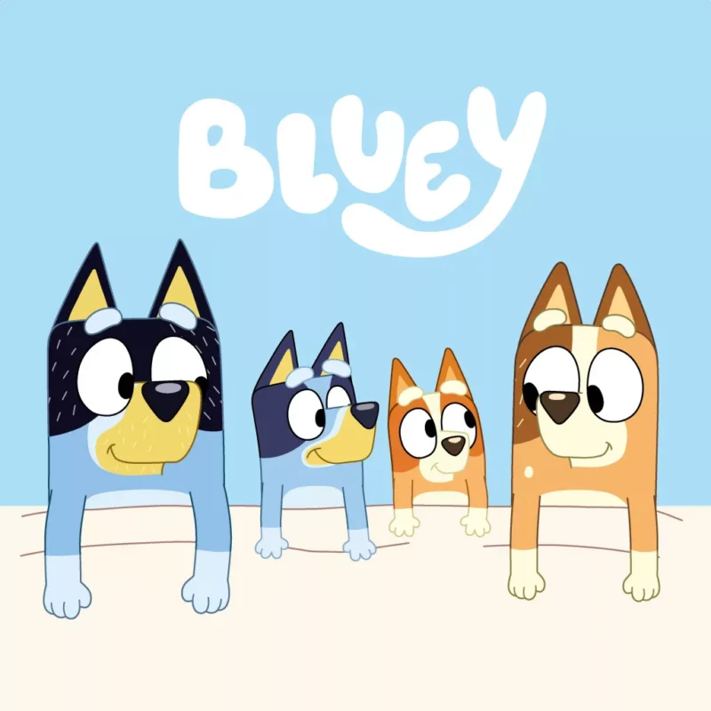 Toalha de Rosto da Bluey e Família em Algodão 30x30 cm