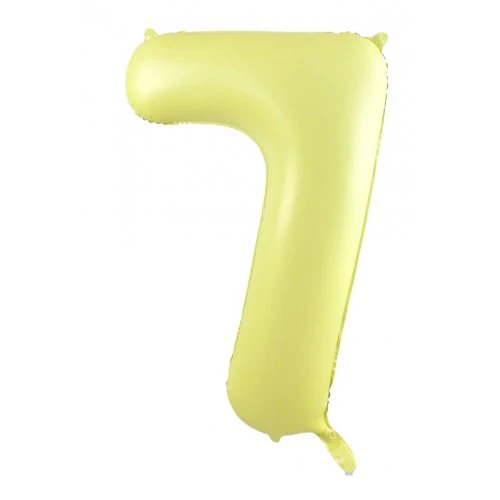 Balão Número 7 Verde Limão Mate Foil 62 cm