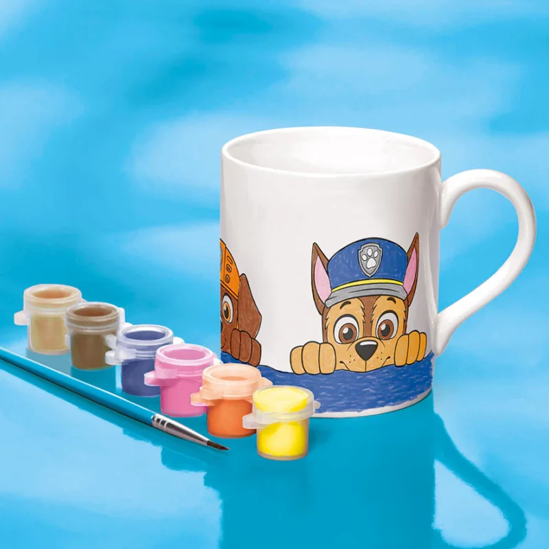 Caneca Patrulha Pata para Colorir Porcelana 235 ml