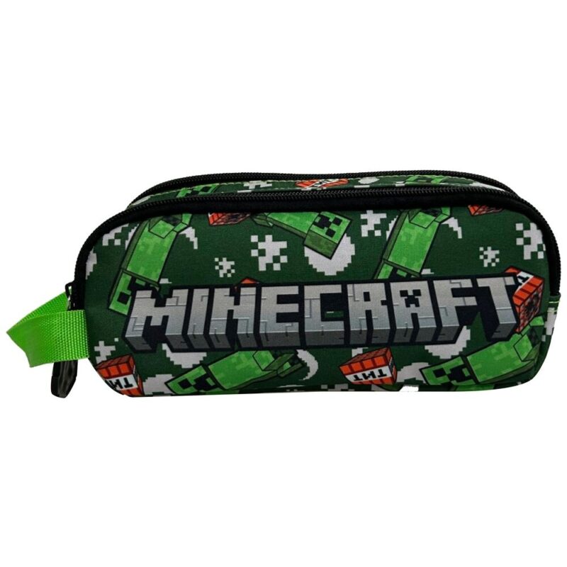 Estojo do Minecraft Escolar Duplo 21x8x6cm