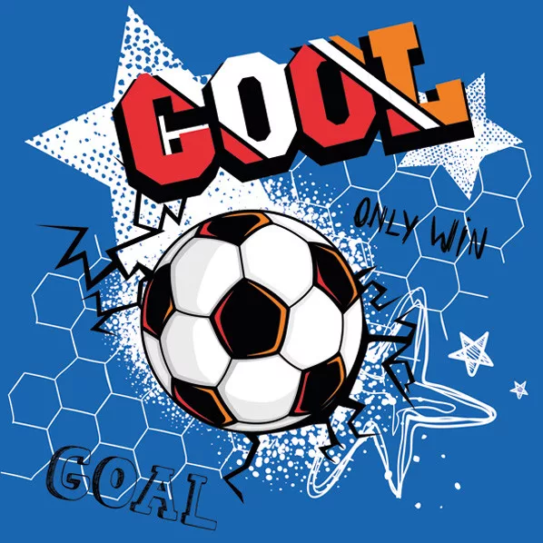 20 Guardanapos de Futebol Azul 33x33 cm