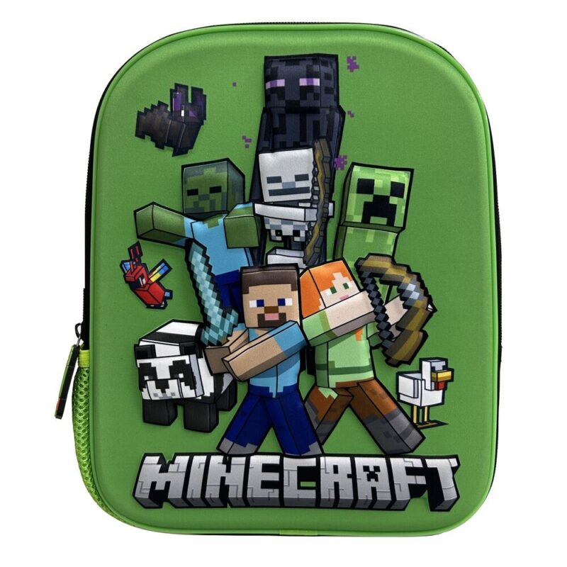 Mochila do Minecraft Pré-Escolar 3D 29 cm