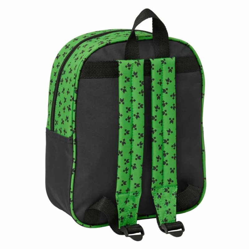 Mochila do Minecraft Creeper Pré-Escolar 3D 27 cm