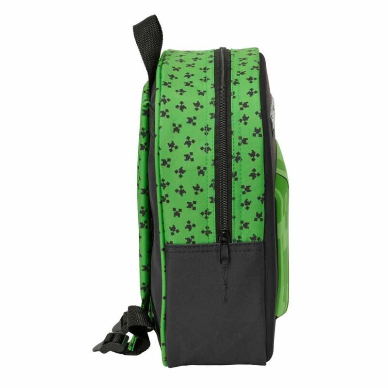 Mochila do Minecraft Creeper Pré-Escolar 3D 27 cm
