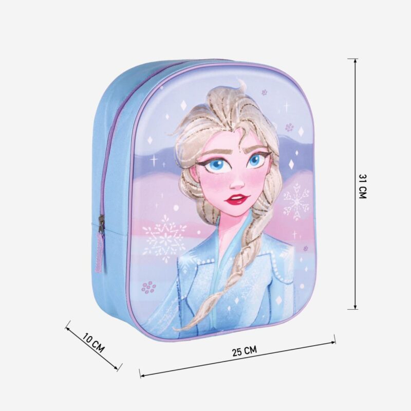 Mochila Frozen 3D Pré-Escolar com 31 cm