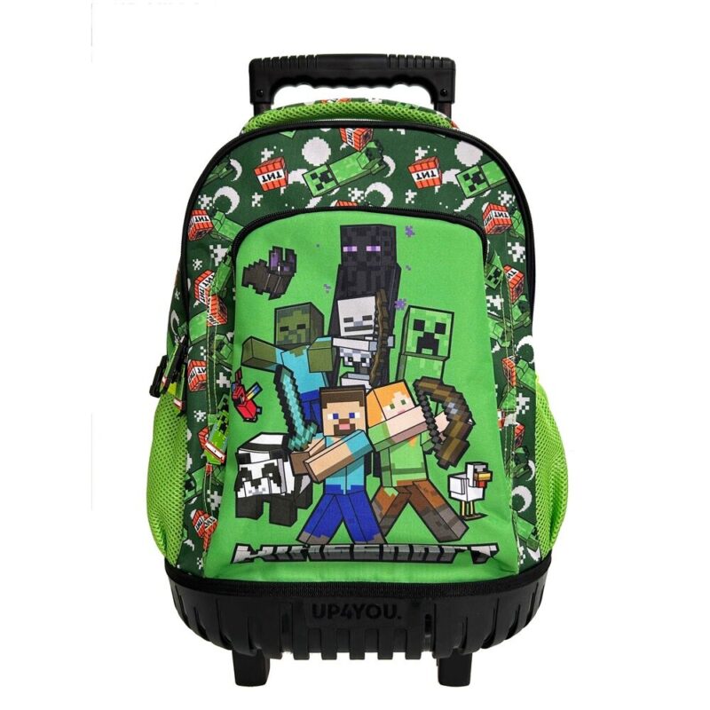 Mochila Trolley do Minecraft Escolar 44 cm