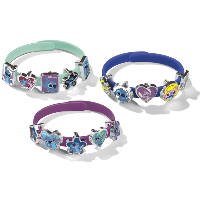 3 Pulseiras do Stitch com Pendentes para Personalizar