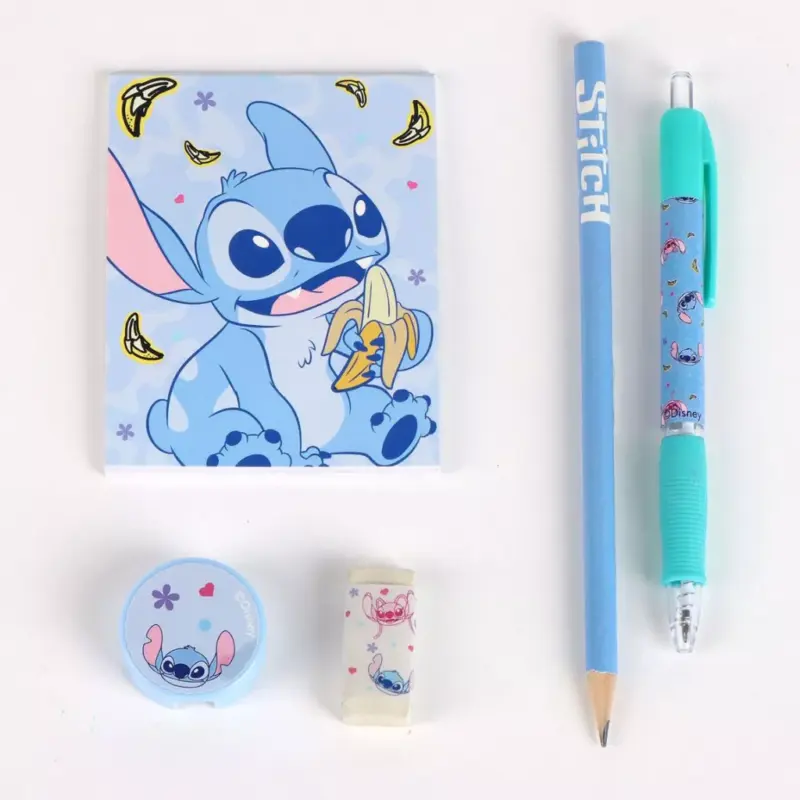 Estojo do Stitch Escolar em Peluche com Material