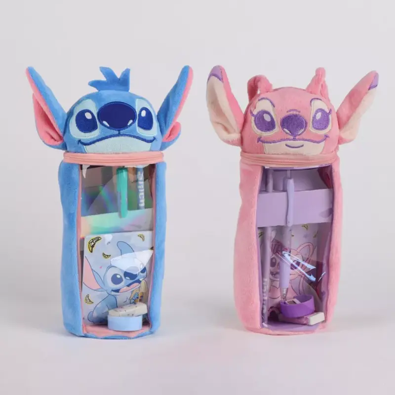Estojo do Stitch Escolar em Peluche com Material