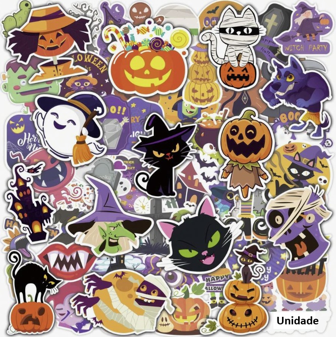 Autocolante Halloween Avulso Modelo Mix