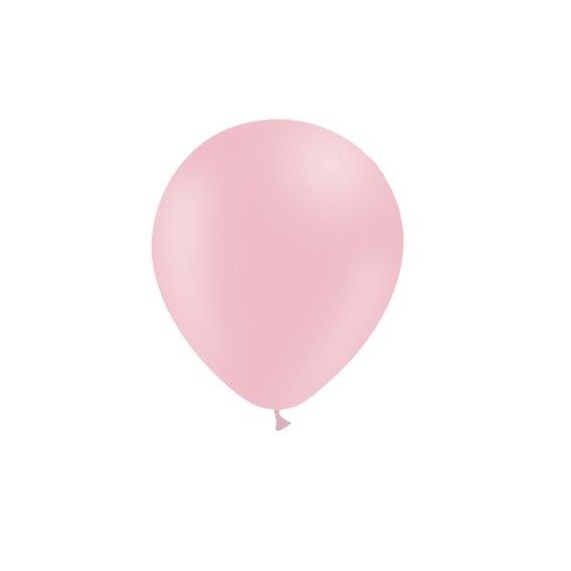100 Balões Rosa Claro Látex Natural 23 cm