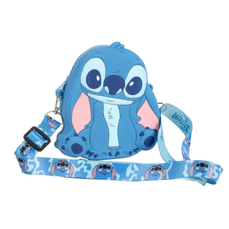 Bolsa do Stitch 3D Tiracolo em Silicone 14 cm