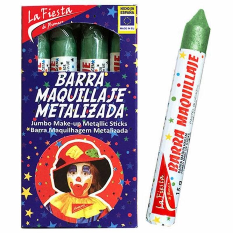 Pintura Facial Lápis Jumbo Verde Metalizado 14g Avulso
