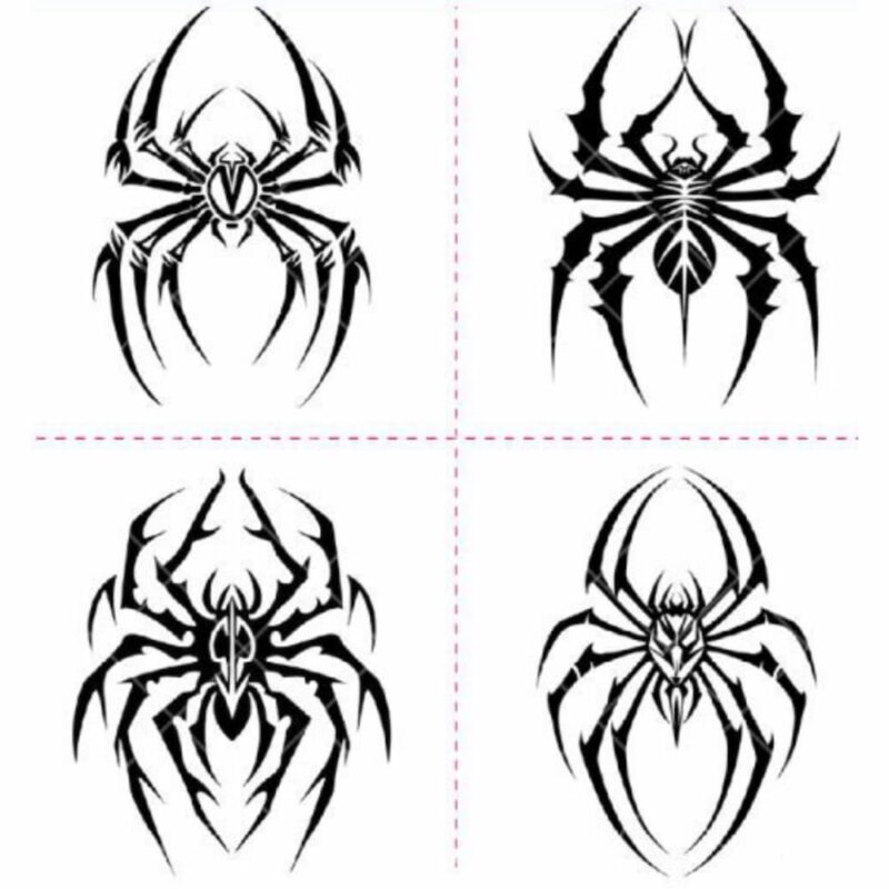 4 Tatuagens de Halloween Aranhas Tribal